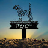 Beagle Mandala Garden Stake Metal, Zentangle Dog Yard Art, Pet Loss Memorial, Custom Beagle Grave Marker, Dog Sympathy Gifts
