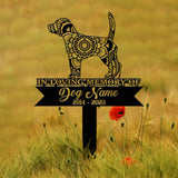 Beagle Mandala Garden Stake Metal, Zentangle Dog Yard Art, Pet Loss Memorial, Custom Beagle Grave Marker, Dog Sympathy Gifts