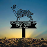 Personalized Australian Shepherd Mandala Garden Stake, Zentangle Yard Art, Dog Memorial Sign, Outdoor Decor, Pet Loss Sympathy Gift
