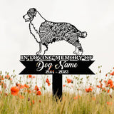 Personalized Australian Shepherd Mandala Garden Stake, Zentangle Yard Art, Dog Memorial Sign, Outdoor Decor, Pet Loss Sympathy Gift