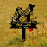 Akita Mandala Garden Stake, Zentangle Akita Yard Art, Custom Pet Grave Marker, Sympathy Sign, Akita Memorial Decor, Pet Loss Gift