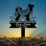 Akita Mandala Garden Stake, Zentangle Akita Yard Art, Custom Pet Grave Marker, Sympathy Sign, Akita Memorial Decor, Pet Loss Gift
