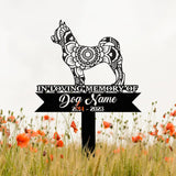 Personalized Chihuahua Mandala Garden Stake, Zentangle Yard Art, Dog Memorial Sign, Outdoor Decor, Pet Loss Sympathy Gift