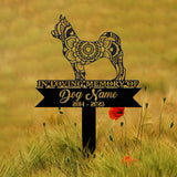 Personalized Chihuahua Mandala Garden Stake, Zentangle Yard Art, Dog Memorial Sign, Outdoor Decor, Pet Loss Sympathy Gift