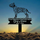 Personalized Staffordshire Terrier Mandala Garden Stake, Zentangle Yard Art, Dog Memorial Sign, Outdoor Decor, Pet Loss Sympathy Gift