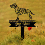 Personalized Staffordshire Terrier Mandala Garden Stake, Zentangle Yard Art, Dog Memorial Sign, Outdoor Decor, Pet Loss Sympathy Gift