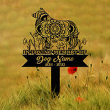 Personalized Shetland Sheepdog Mandala Garden Stake, Zentangle Yard Art, Dog Memorial Sign, Outdoor Decor, Pet Loss Sympathy Gift