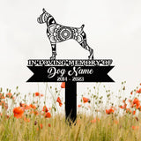 Custom Boxers Dog Stake, Mandala Yard Art, Dog Garden Sign, Pet Grave Marker, Boxers Lover Gift, Sympathy Sign, Pet Loss Memorial Decor