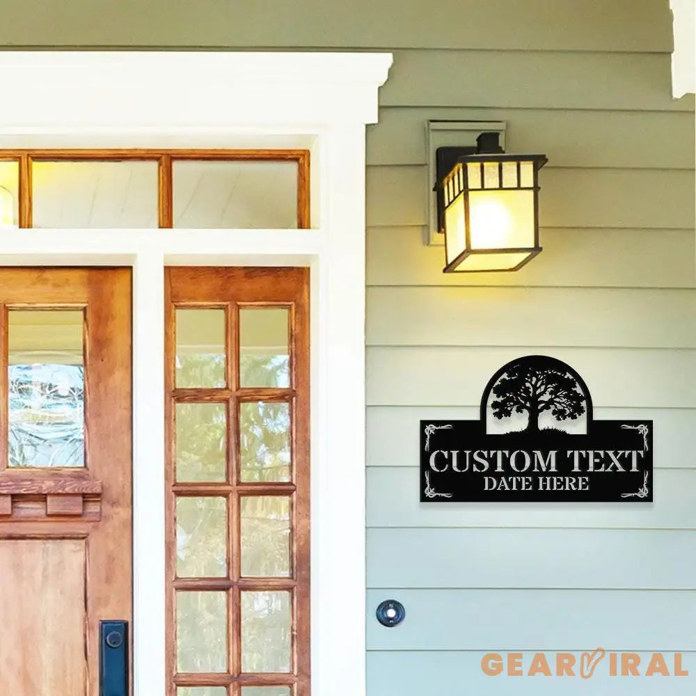 Address Border Art Sign Metal Sign Personalized Family Name Metal Sign Family LED Wall Decor Personalized Wall Art