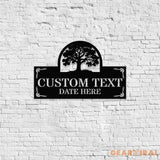 Address Border Art Sign Metal Sign Personalized Family Name Metal Sign Family LED Wall Decor Personalized Wall Art