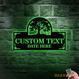 Address Border Art Sign Metal Sign Personalized Family Name Metal Sign Family LED Wall Decor Personalized Wall Art