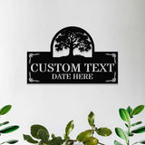 Address Border Art Sign Metal Sign Personalized Family Name Metal Sign, Family LED Wall Decor, Personalized Wall Art, Housewarming Name