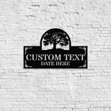 Address Border Art Sign Metal Sign Personalized Family Name Metal Sign, Family LED Wall Decor, Personalized Wall Art, Housewarming Name