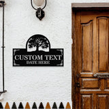 Address Border Art Sign Metal Sign Personalized Family Name Metal Sign, Family LED Wall Decor, Personalized Wall Art, Housewarming Name