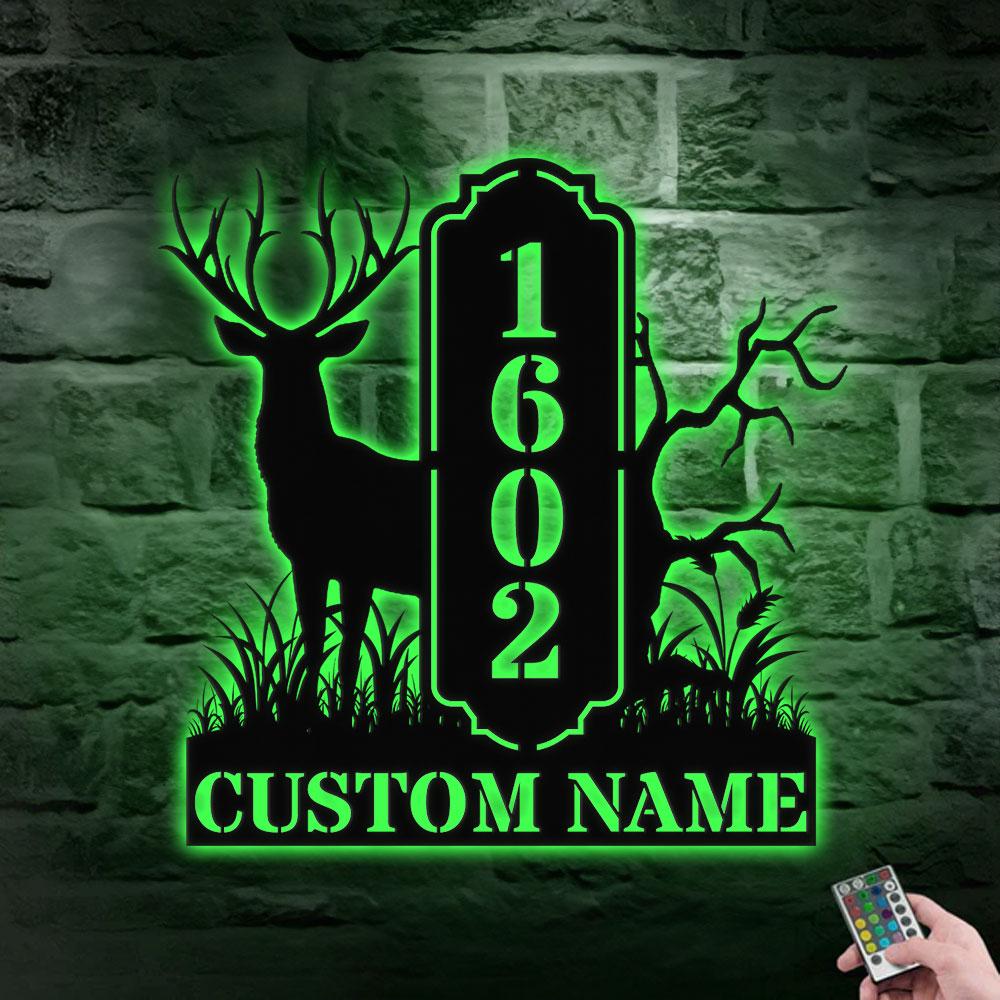 Address Life Tree Metal Sign Personalized Family Name Metal Sign, Family LED Wall Decor, Personalized Wall Art, Housewarming Family Name