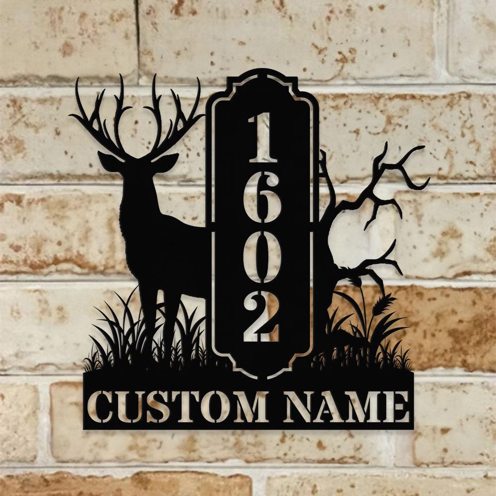 Address Life Tree Metal Sign Personalized Family Name Metal Sign, Family LED Wall Decor, Personalized Wall Art, Housewarming Family Name