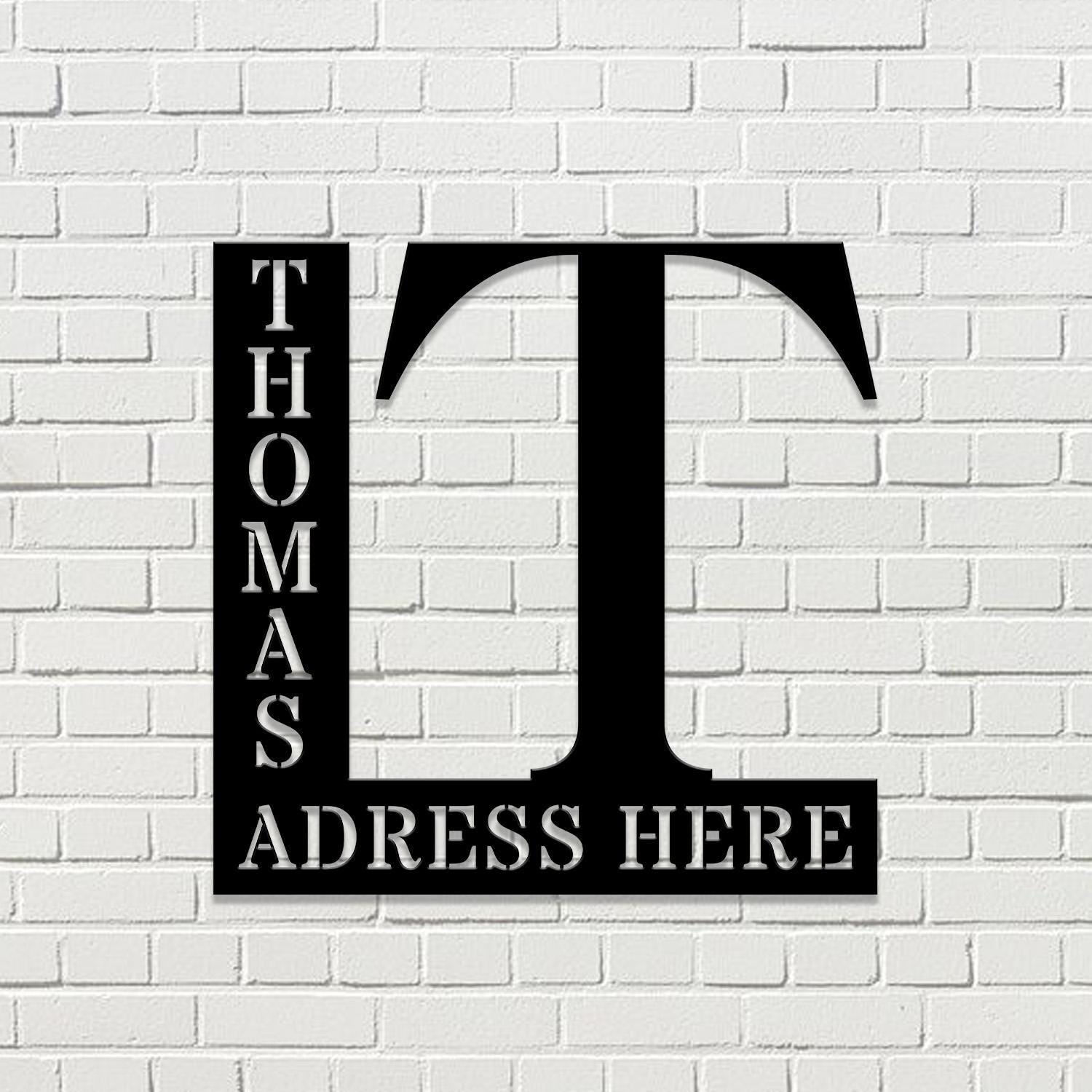 Address Metal House Address Sign, Vertical Address Number Sign, Minimal Address Sign, Home Number, Housewarming Gift, Door Number