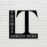 Address Metal House Address Sign, Vertical Address Number Sign, Minimal Address Sign, Home Number, Housewarming Gift, Door Number