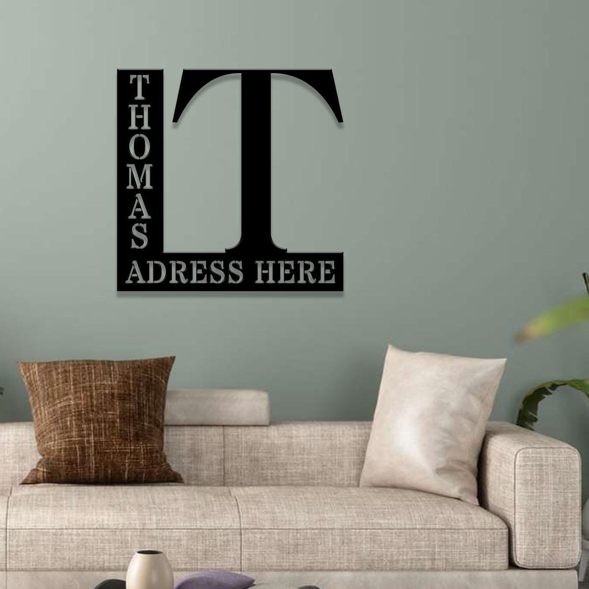 Address Metal House Address Sign, Vertical Address Number Sign, Minimal Address Sign, Home Number, Housewarming Gift, Door Number