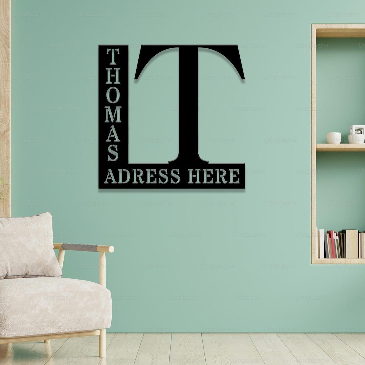 Address Metal House Address Sign, Vertical Address Number Sign, Minimal Address Sign, Home Number, Housewarming Gift, Door Number