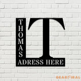 Address Metal House Address Sign Vertical Address Number Sign Minimal Address Sign Home Number Housewarming Gift Door