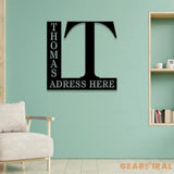 Address Metal House Address Sign Vertical Address Number Sign Minimal Address Sign Home Number Housewarming Gift Door