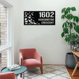 Address Number Metal Sign - Address Name Wall Sign, Personalized Split Letter Last Name, Address Number Sign, Outdoor Door Monogram