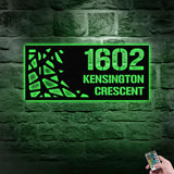 Address Number Metal Sign - Address Name Wall Sign, Personalized Split Letter Last Name, Address Number Sign, Outdoor Door Monogram