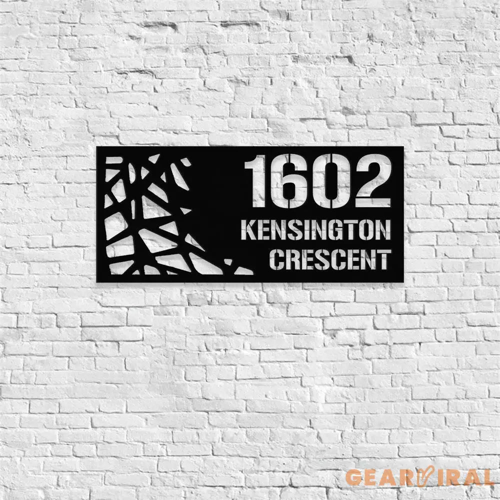 Address Number Metal Sign - Address Name Wall Sign Personalized Split Letter Last Name Address Number Sign Outdoor Door