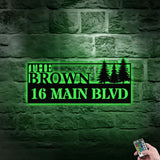Address Number The Family Name Wall Sign - Last Name Initial Hanging -  Personalize Metal Sign - Address Number Sign - Housewarming
