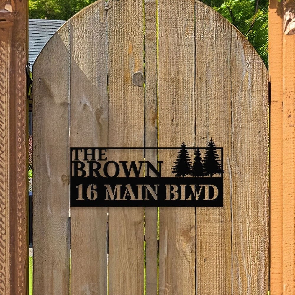 Address Number The Family Name Wall Sign - Last Name Initial Hanging -  Personalize Metal Sign - Address Number Sign - Housewarming