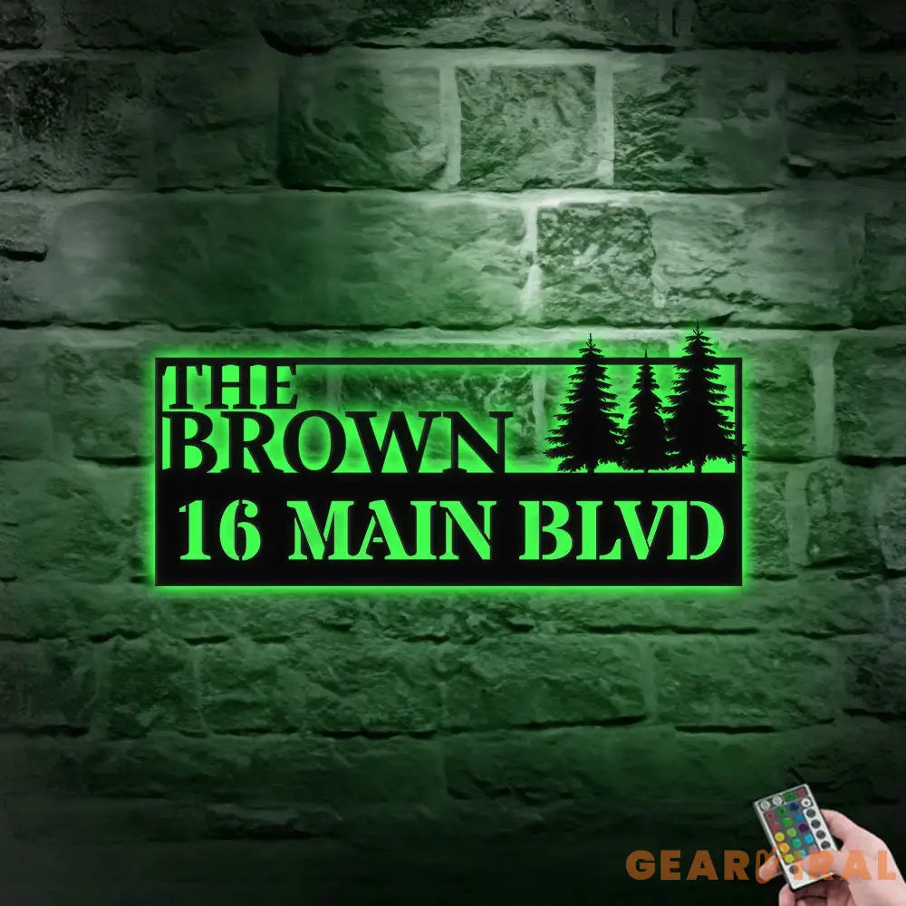 Address Number The Family Name Wall Sign - Last Name Initial Hanging - Personalize Metal Sign - Address Number Sign