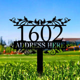 Address Plaque Family Name Garden Metal Stake, Personalized  Family Name Yard Sign, Outdoor Door Decor, Garden Art, Gift for Garden Lovers