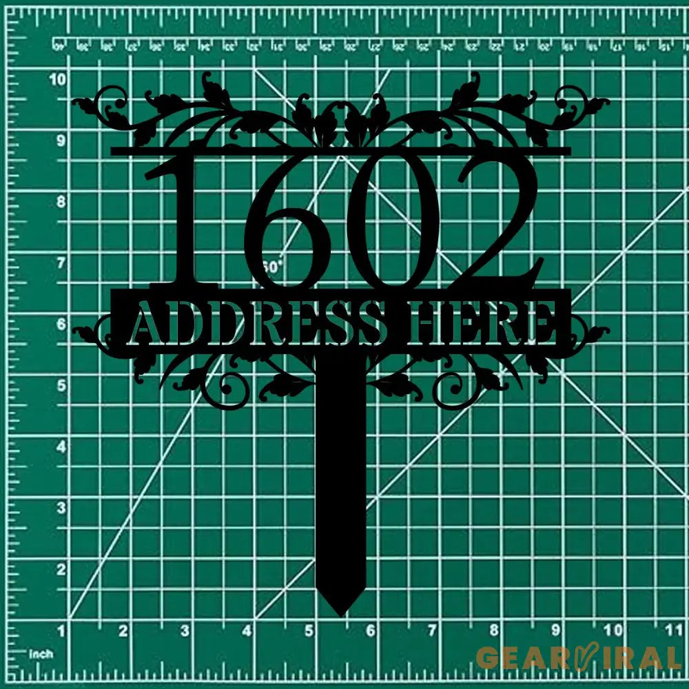 Address Plaque Family Name Garden Metal Stake Personalized Family Name Yard Sign Outdoor Door Decor Garden Art Gift for
