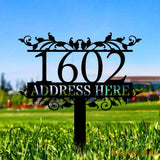 Address Plaque Family Name Garden Metal Stake Personalized Family Name Yard Sign Outdoor Door Decor Garden Art Gift for