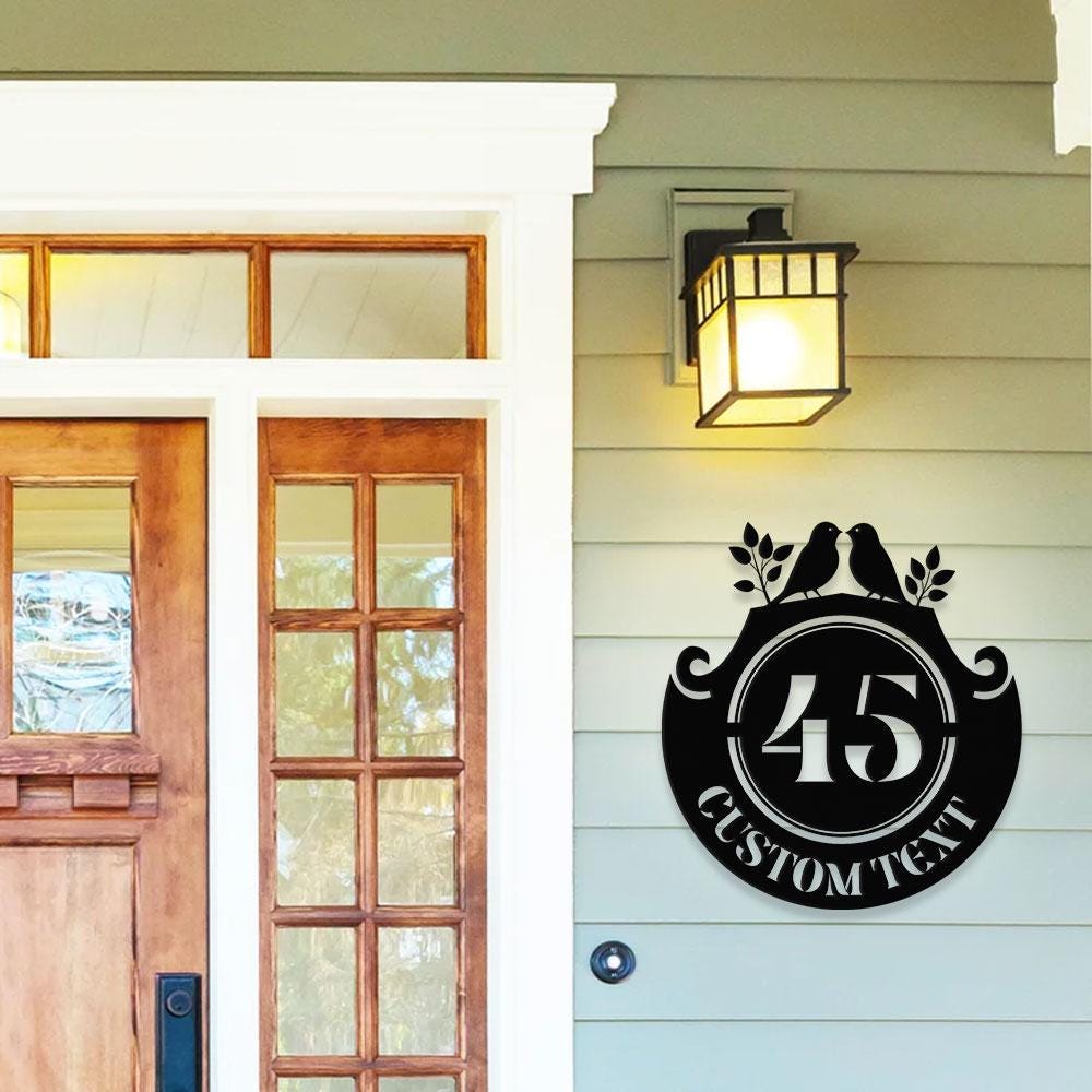 Address Plates Metal Sign, Personalized Family Name Led Metal Sign, Outdoor Door Decor,  Address Wall Art, Perfect Gift for Housewarming