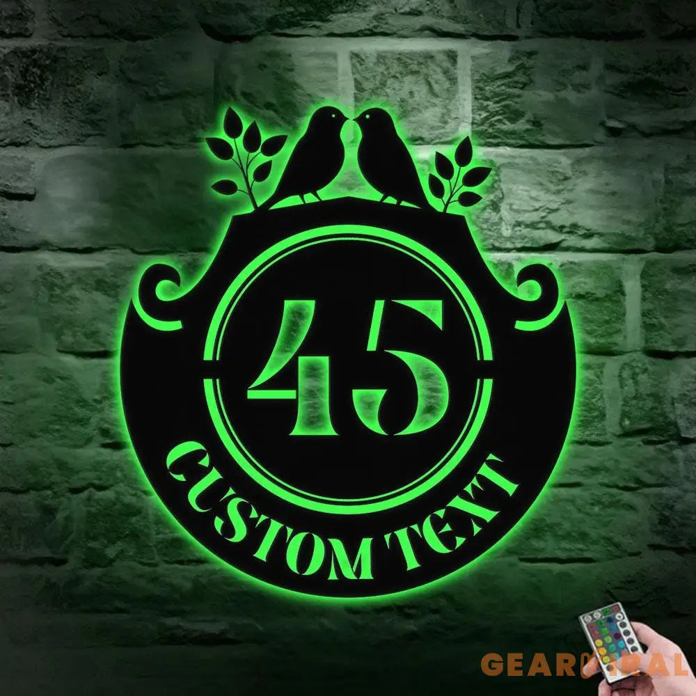 Address Plates Metal Sign Personalized Family Name Led Metal Sign Outdoor Door Decor Address Wall Art Perfect Gift for