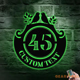 Address Plates Metal Sign Personalized Family Name Led Metal Sign Outdoor Door Decor Address Wall Art Perfect Gift for