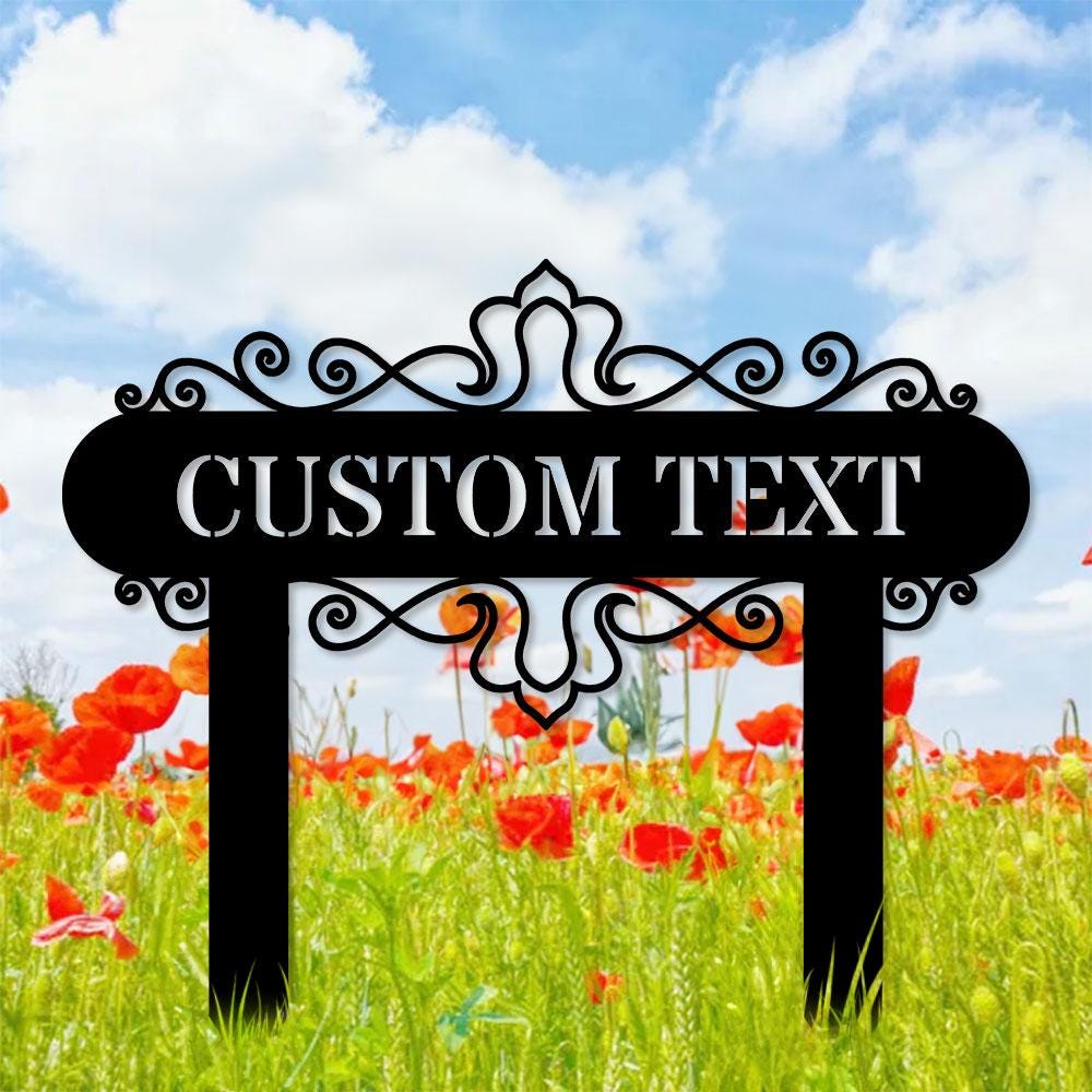 Address Unique Metal Sign, Metal Stake, Personalized Name Yard Sign, Outdoor Door Garden Decor, Metal Sign, Address Number, Housewarming