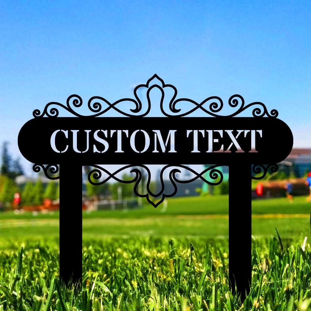 Address Unique Metal Sign, Metal Stake, Personalized Name Yard Sign, Outdoor Door Garden Decor, Metal Sign, Address Number, Housewarming