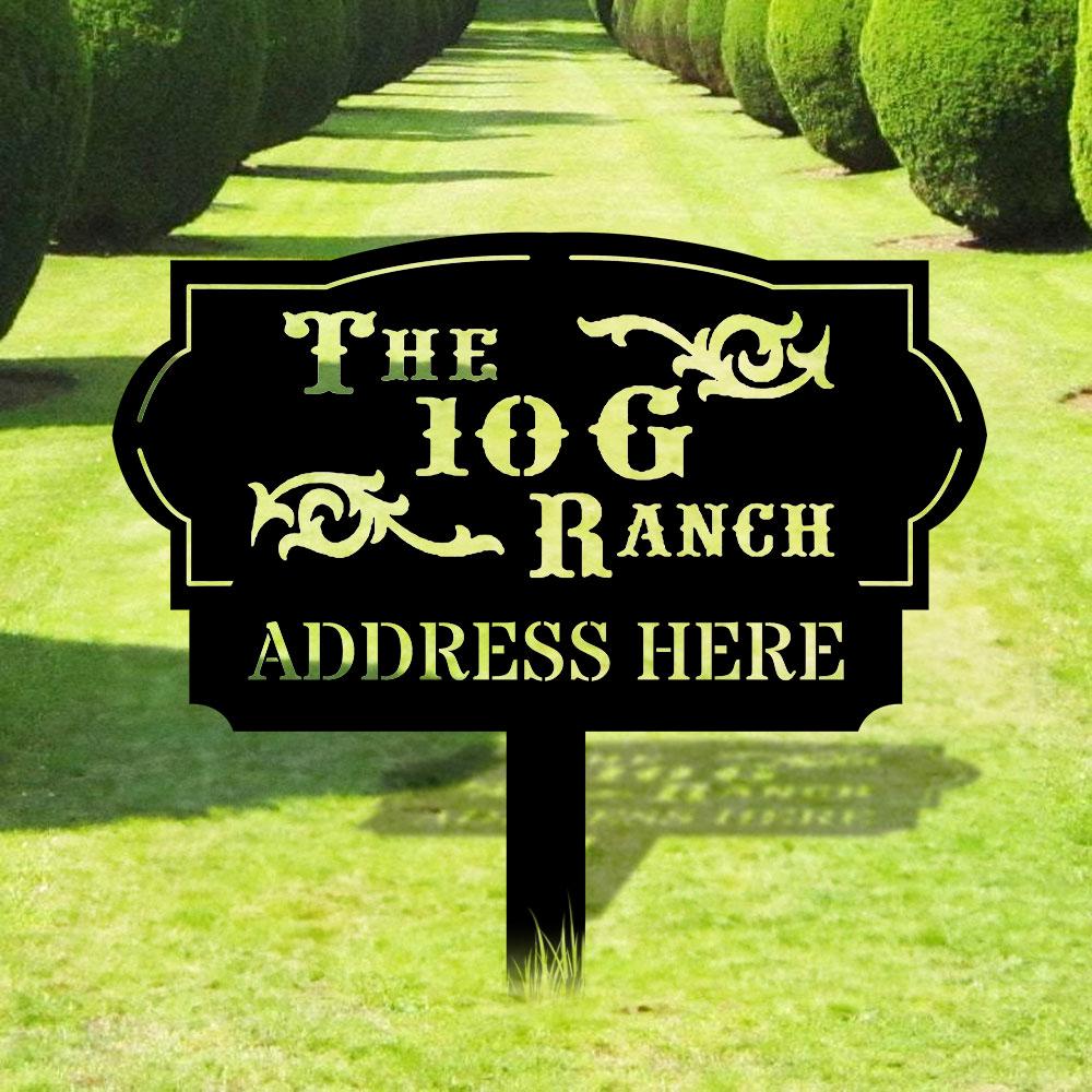 Address Unique Metal Sign, Metal Stake, Personalized Name Yard Sign, Outdoor Door Garden Decor, Metal Sign, Address Number, Housewarming