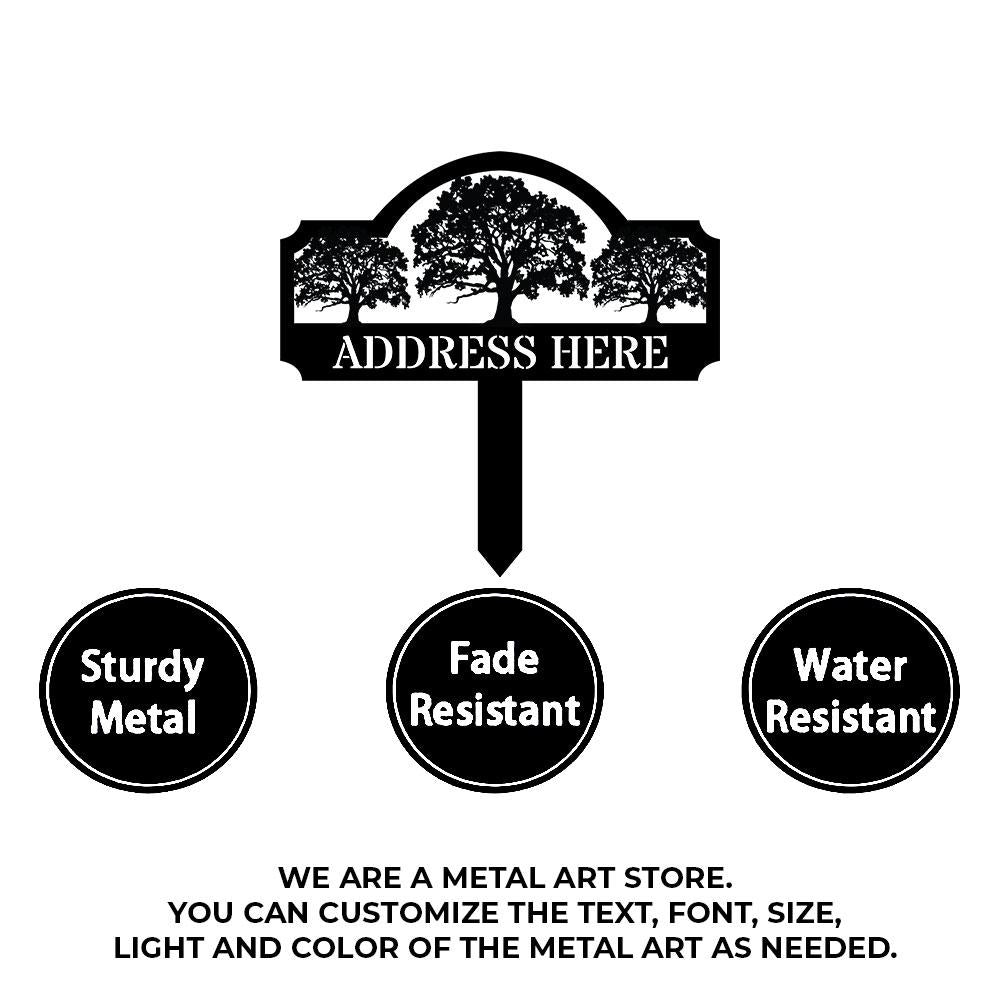 Address Unique Metal Sign, Metal Stake, Personalized Name Yard Sign, Outdoor Door Garden Decor, Metal Sign, Address Number, Housewarming