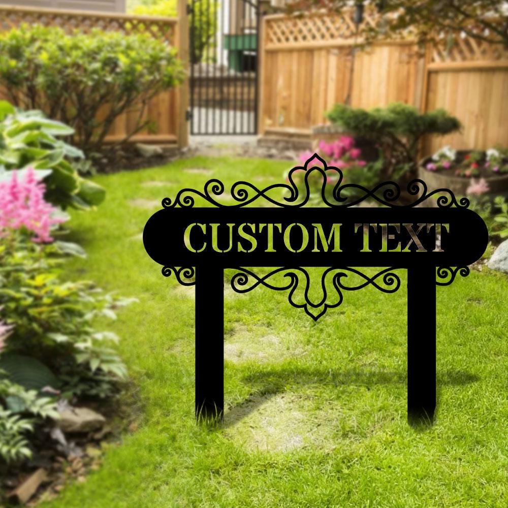 Address Unique Metal Sign, Metal Stake, Personalized Name Yard Sign, Outdoor Door Garden Decor, Metal Sign, Address Number, Housewarming