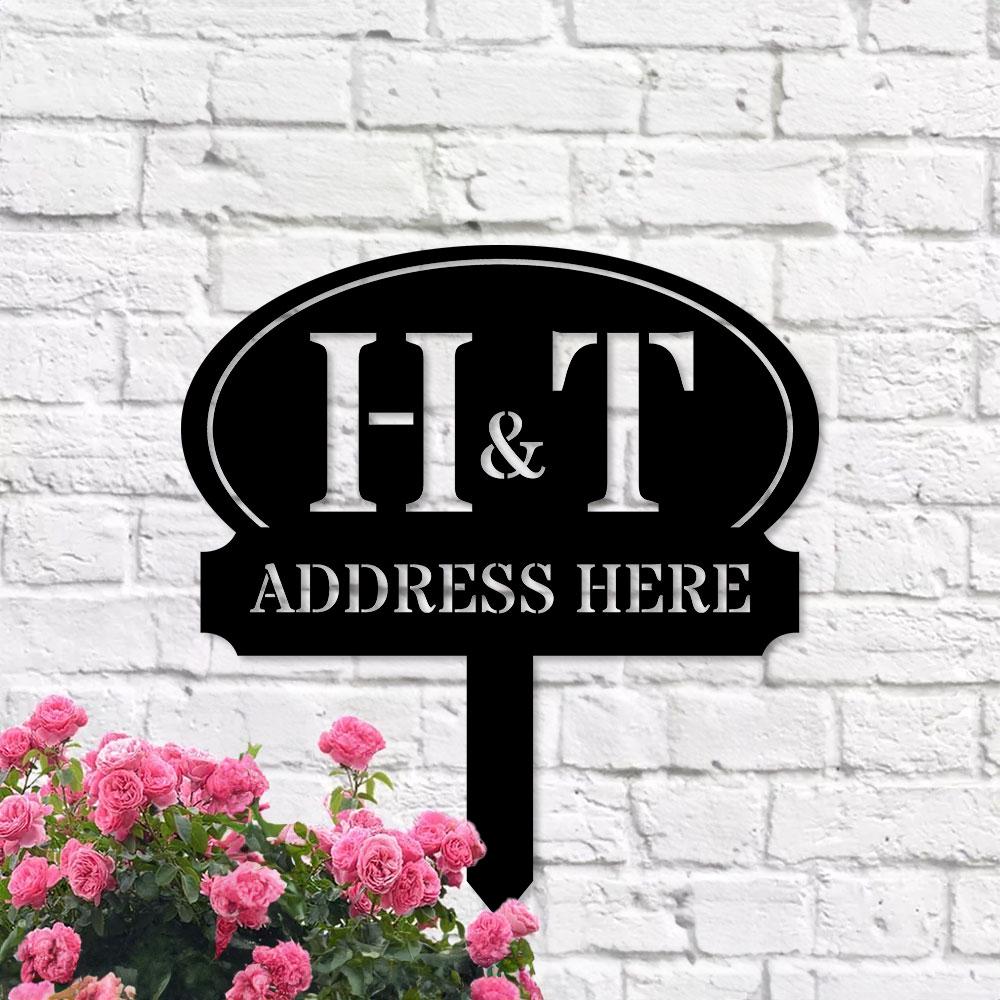 Address Unique Metal Sign, Metal Stake, Personalized Name Yard Sign, Outdoor Door Garden Decor, Metal Sign, Address Number, Housewarming