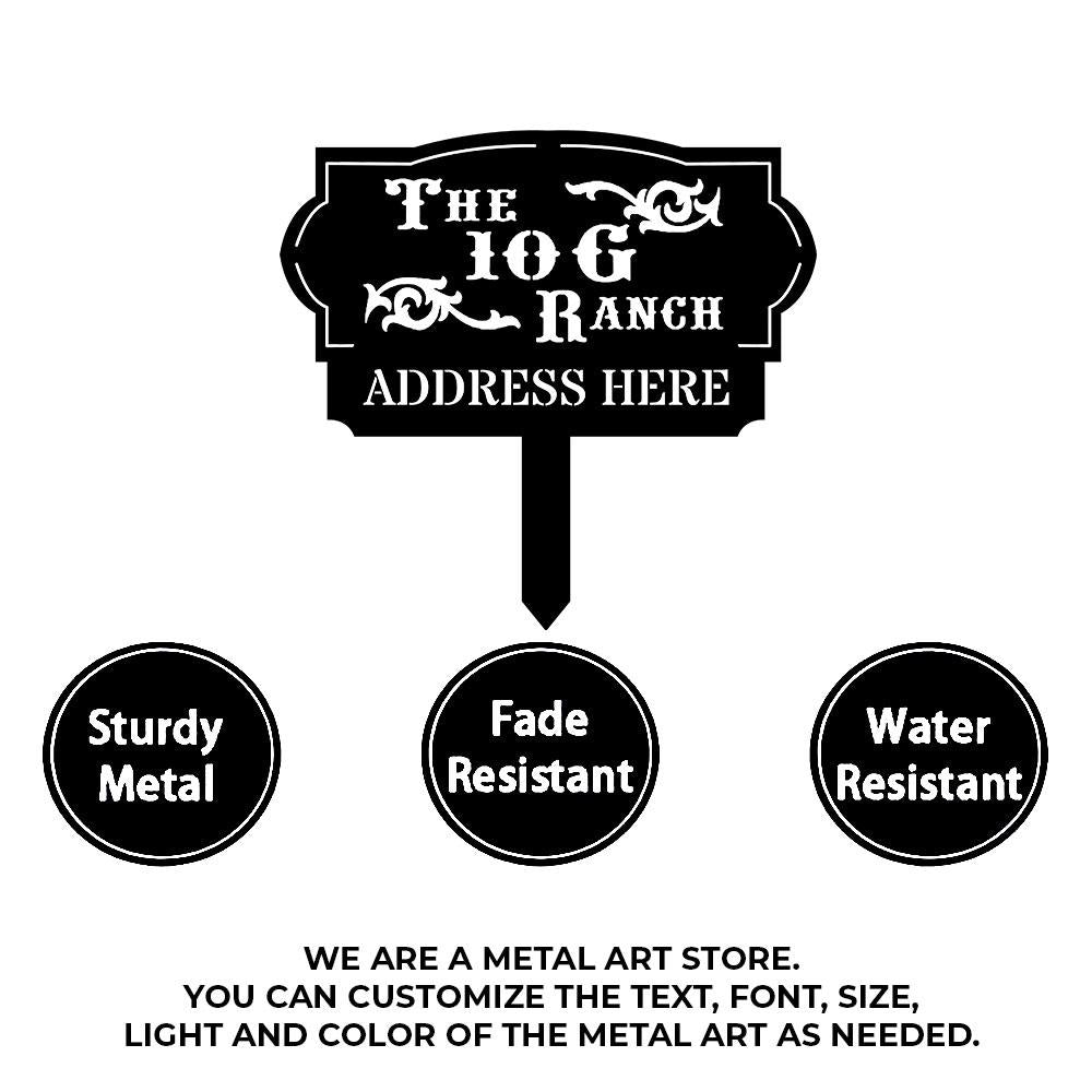 Address Unique Metal Sign, Metal Stake, Personalized Name Yard Sign, Outdoor Door Garden Decor, Metal Sign, Address Number, Housewarming