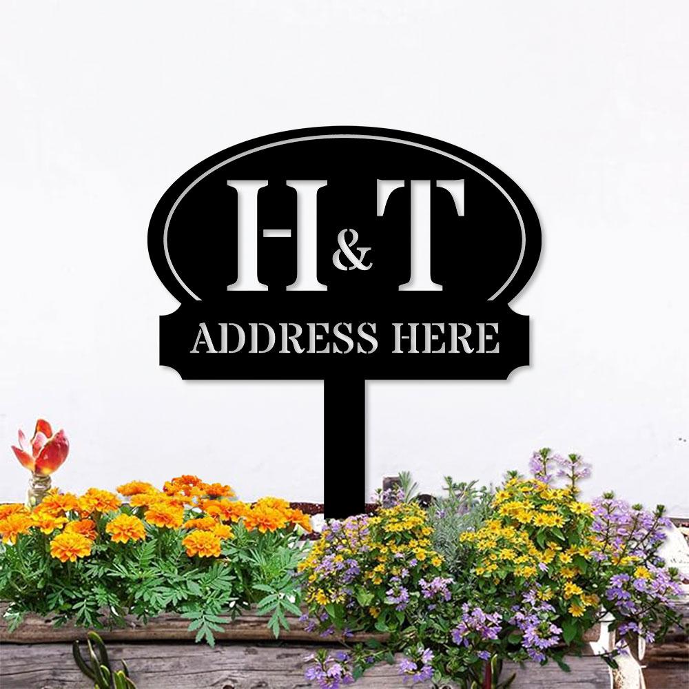 Address Unique Metal Sign, Metal Stake, Personalized Name Yard Sign, Outdoor Door Garden Decor, Metal Sign, Address Number, Housewarming