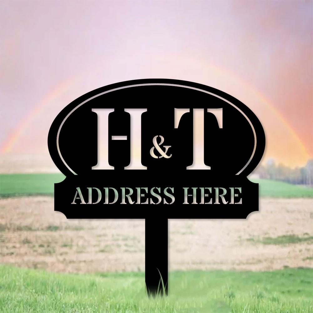 Address Unique Metal Sign, Metal Stake, Personalized Name Yard Sign, Outdoor Door Garden Decor, Metal Sign, Address Number, Housewarming