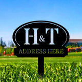 Address Unique Metal Sign, Metal Stake, Personalized Name Yard Sign, Outdoor Door Garden Decor, Metal Sign, Address Number, Housewarming