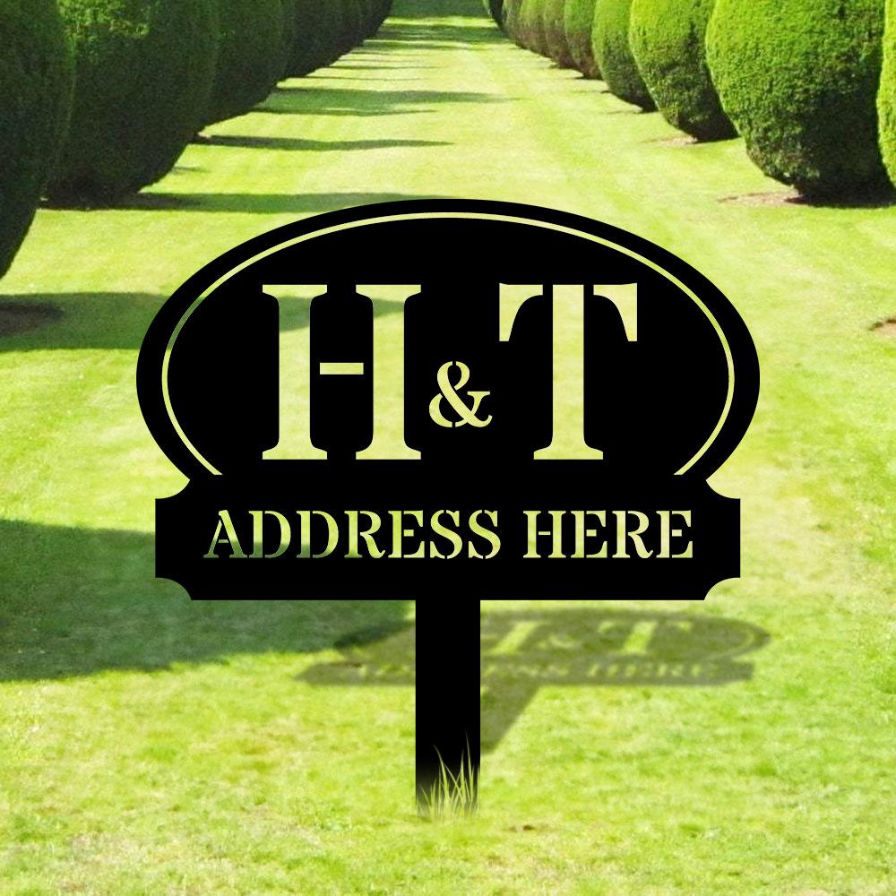 Address Unique Metal Sign, Metal Stake, Personalized Name Yard Sign, Outdoor Door Garden Decor, Metal Sign, Address Number, Housewarming