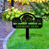 Address Unique Metal Sign, Metal Stake, Personalized Name Yard Sign, Outdoor Door Garden Decor, Metal Sign, Address Number, Housewarming